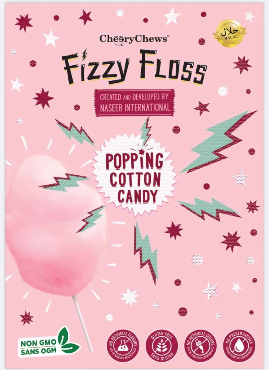 Fizzy Floss Popping Cotton Candy Strawberry - Sparty Girl