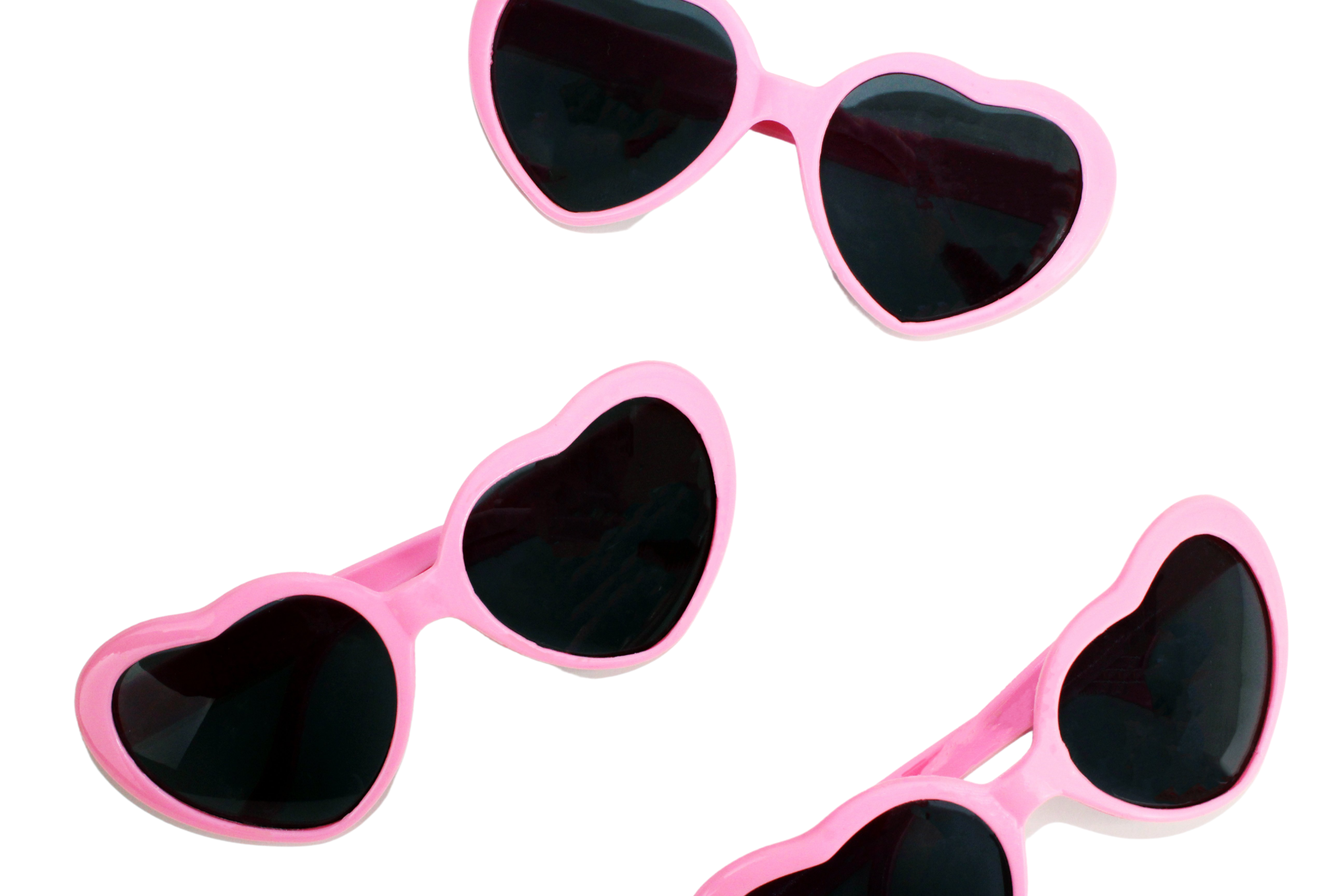 Teen/Adult Heart-Shaped Pink Sunglasses - Sparty Girl