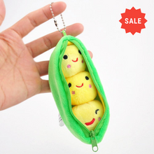 Load image into Gallery viewer, Peas In A Pod Plush Keychain - Sparty Girl
