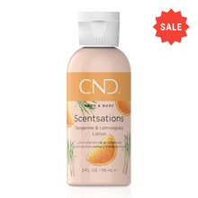 Load image into Gallery viewer, CND Scentsations Hand and Body Lotion- Tangerine &amp; Lemongrass- 2oz - Sparty Girl

