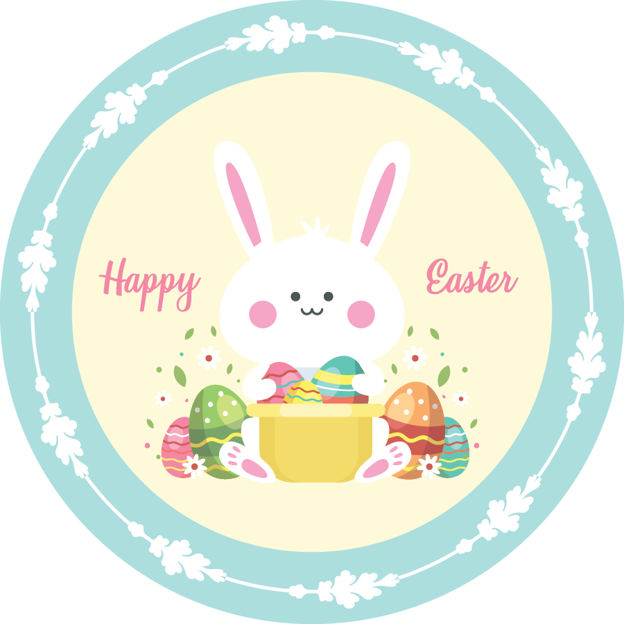 Happy Easter Sticker - Sparty Girl
