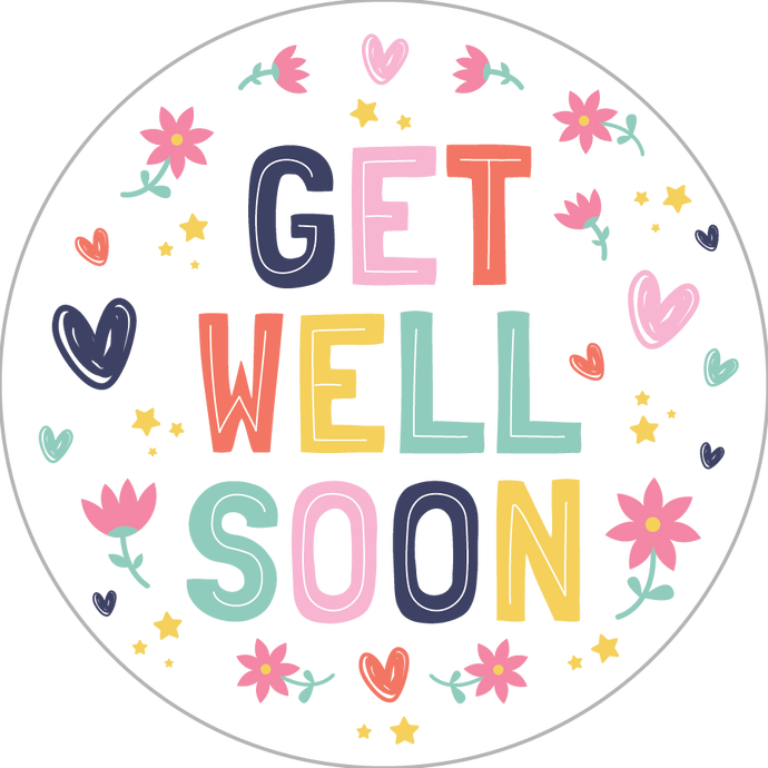 Get Well Soon Sticker - Sparty Girl