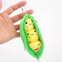 Load image into Gallery viewer, Peas In A Pod Plush Keychain - Sparty Girl
